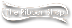 metallic ribbon ribbonshop logo