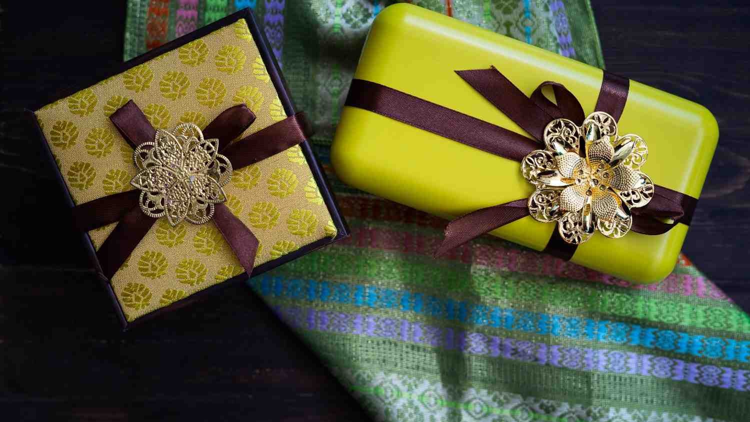 Nylon satin ribbon used for luxury corporate gift packaging in Singapore