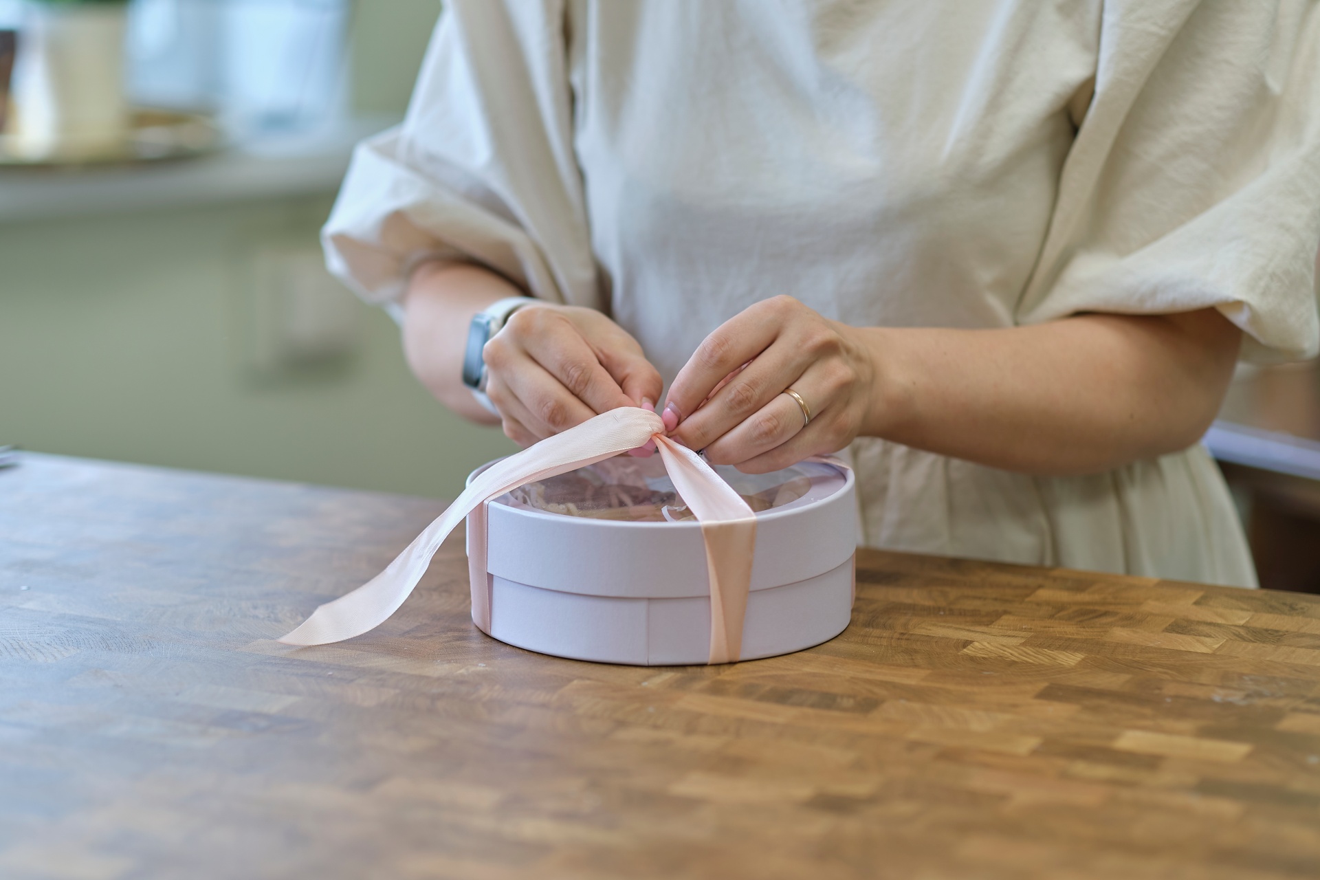 Personalised customised ribbons Singapore with names and dates